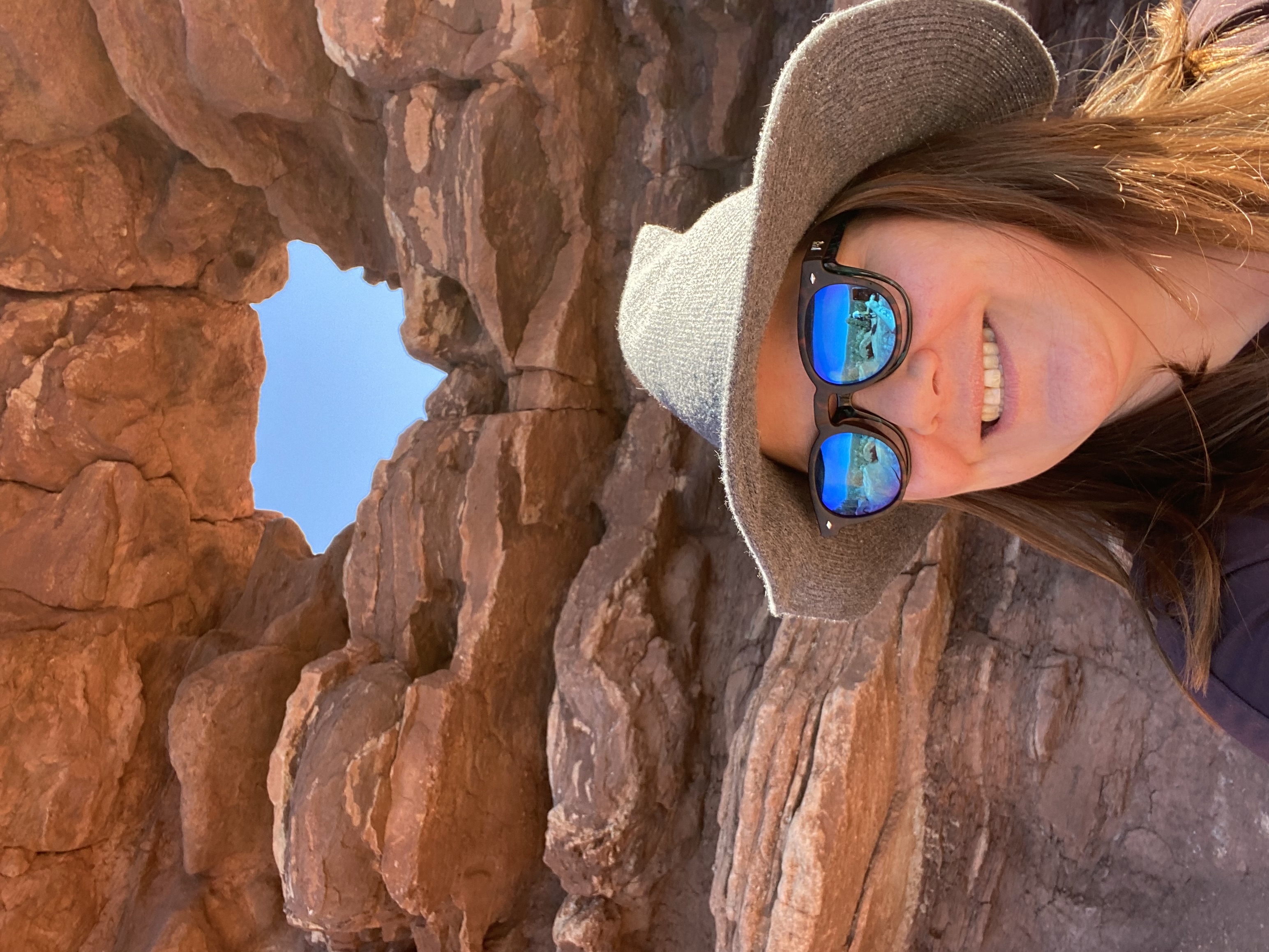 Lindsay at the Siamese Twins in the Garden of the Gods